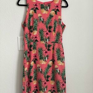 Hot pink summer Dress w/ fruit motif